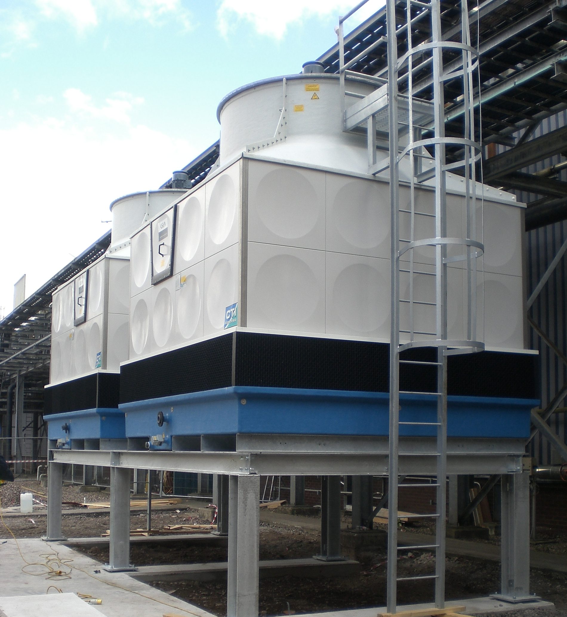 Cooling tower installation and site access