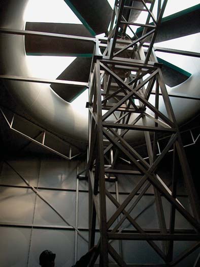 Cooling tower structure and internal access